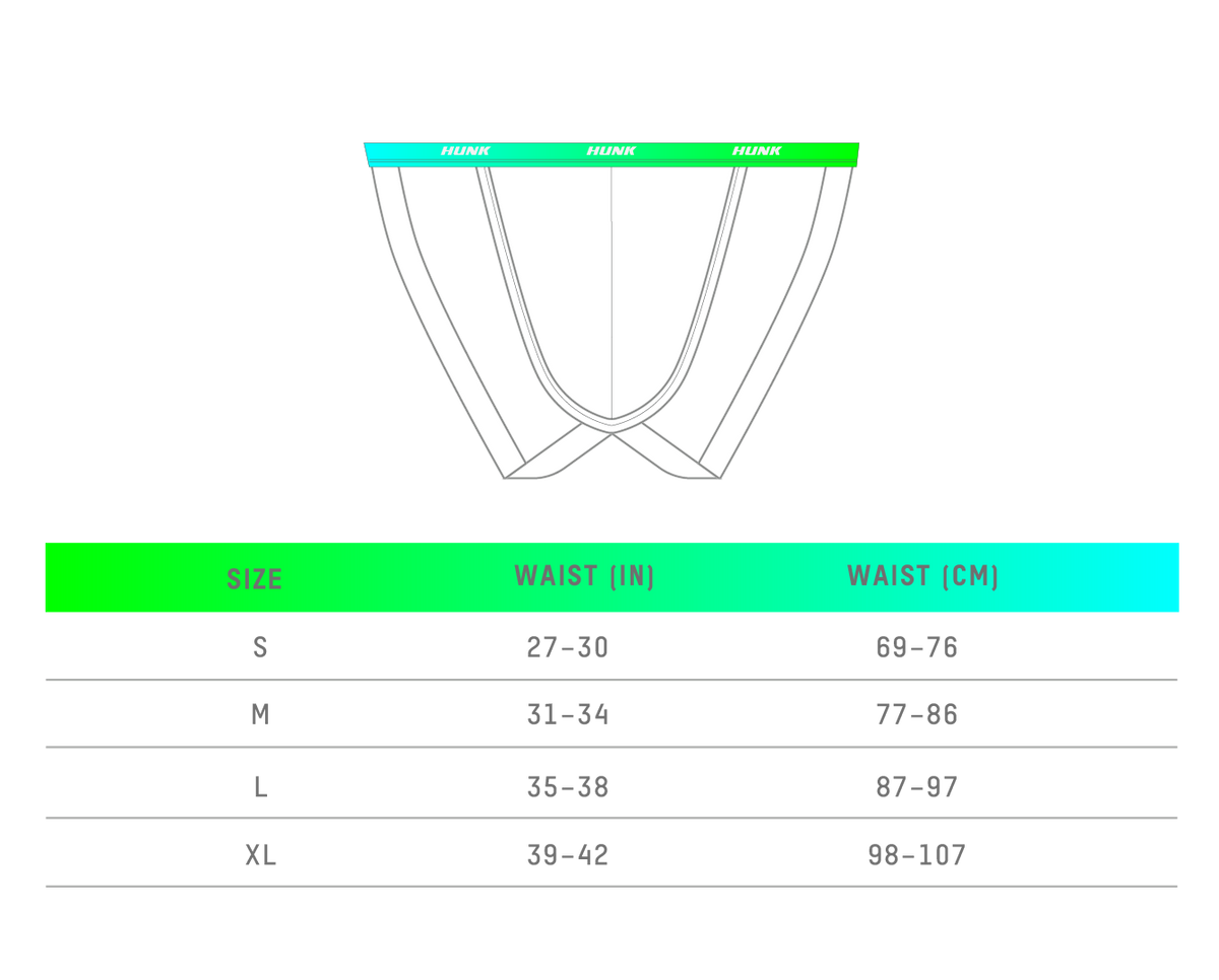 Size chart: 3-Pack Jocks